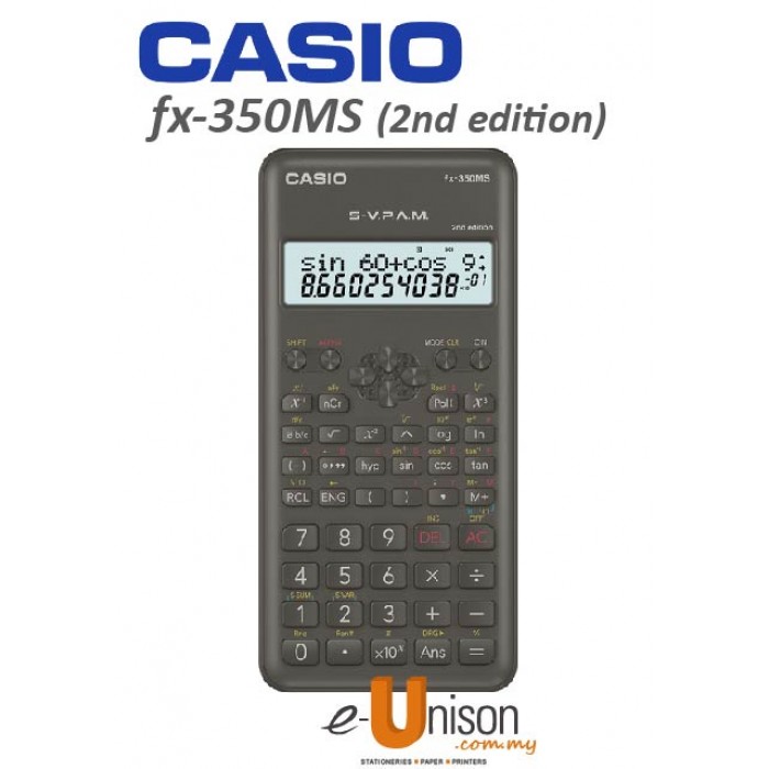Casio Scientific Calculator Fx 350ms 2nd Edition Casio Scientific Calculator Fx 350ms 2nd Edition