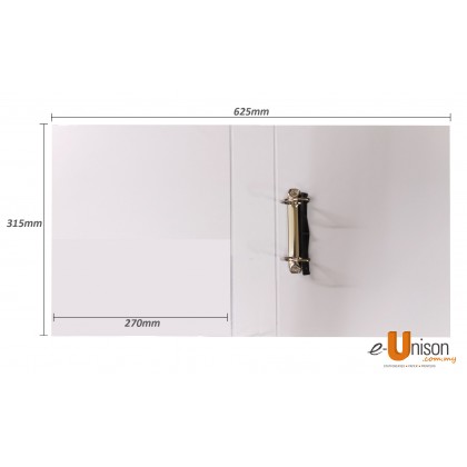 PVC 2D Ring File 65mm A4 White