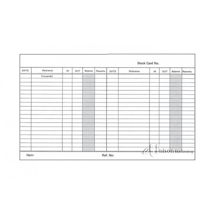 stock card